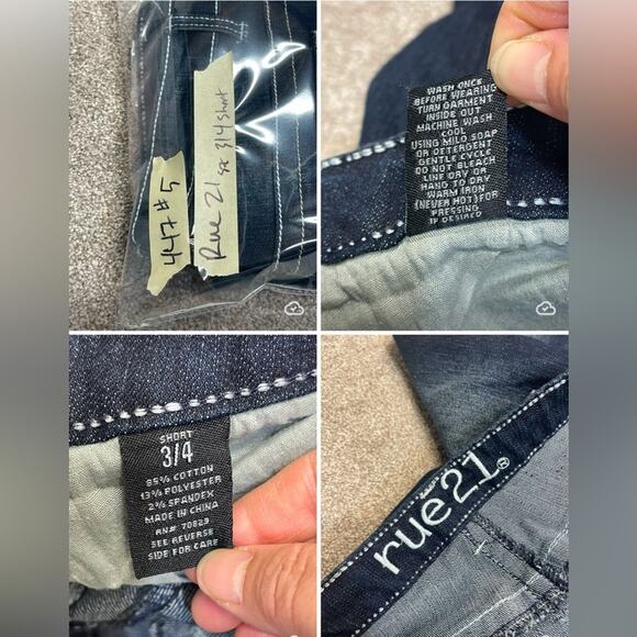 Y2K 90s 00s fitted medium vintage boho Rue 21 bootcut low rise Jeans sz 3/4 - Picture 7 of 13